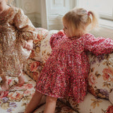 Konges Slojd lila sequins bow dress, sparkling sangria