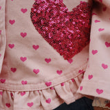 Konges Slojd nola sequin shirt-jacket, berry coeur