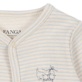 Konges Slojd fio onesie, tea stripe gray dawn