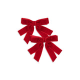 Konges Slojd velvet hair clips bow  2 pack, cherry