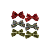 Konges Slojd micki bow hair clips 6 kom, red/green