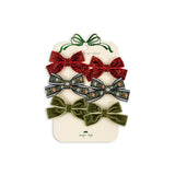 Konges Slojd micki bow hair clips 6 kom, red/green