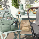 Done By Deer quilted changing bag ,green