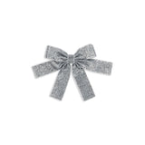 Konges Slojd glitter bow hair barrette, silver