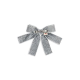 Konges Slojd glitter bow hair barrette, silver