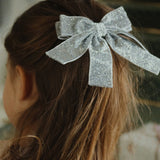 Konges Slojd glitter bow hair barrette, silver