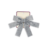 Konges Slojd glitter bow hair barrette, silver