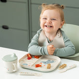 Done By Deer foodie compartment plate celebration,sand