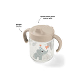 Done By Deer learning spout cup 2-handle celebration, sand