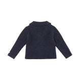 Donsje sieb merino wool cardigan, blue marine melange