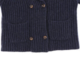 Donsje sieb merino wool cardigan, blue marine melange
