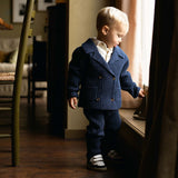 Donsje sieb merino wool cardigan, blue marine melange