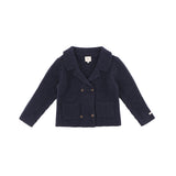 Donsje sieb merino wool cardigan, blue marine melange