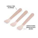 Done By Deer foodie easy-grip baby spoon 3-pack,powder