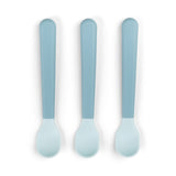 Done By Deer foodie easy-grip baby spoon 3 pack blue