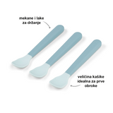 Done By Deer foodie easy-grip baby spoon 3 pack blue
