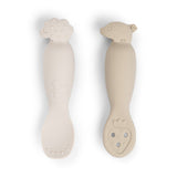 Done By Deer tiny farm learning spoon set, sand
