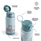 Done By Deer insulated bottle tiny farm,blue