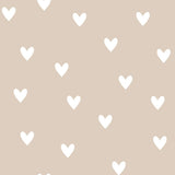 Dekornik wallpaper, simple hearts beige