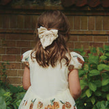 Konges Slojd aries sequin bow hair clip, white smoke