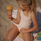 Konges Slojd merle swimsuit, cherry coeur rose