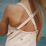 Konges Slojd merle swimsuit, cherry coeur rose