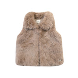 Donsje roswita gilet, taupe teddy