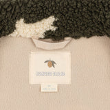 Konges Slojd teddy jacket, dino silhouette