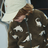 Konges Slojd teddy jacket, dino silhouette