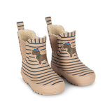 Konges Slojd roi rain boots, stripe la mer