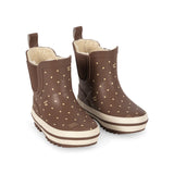 Konges Slojd roi rain boots, cherry dot marrone
