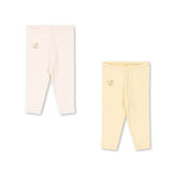 Konges Slojd perla pants banana crepe/creole pink, 2 pack