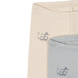 Konges Slojd perla pants buttercream/pearl blue, 2 pack