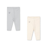 Konges Slojd perla pants buttercream/pearl blue, 2 pack
