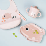 Done By Deer pigee silicone bib, powder