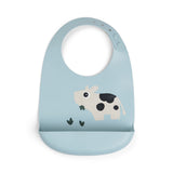 Done By Deer dotti silicone bib, blue
