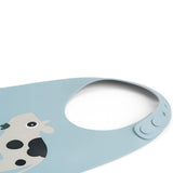 Done By Deer dotti silicone bib, blue