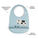 Done By Deer dotti silicone bib, blue