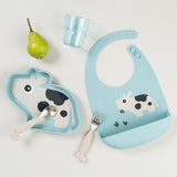 Done By Deer dotti silicone bib, blue