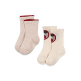 Konges Slojd socks cherry/rose, 2 pack