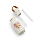 Elodie water bottle, rosy bow leo