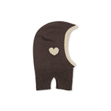 Konges Slojd collette knitted balaclava, chocolate brown