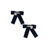 Konges Slojd juliette bow hair clip navy, 2 pack