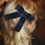 Konges Slojd juliette bow hair clip navy, 2 pack