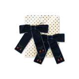Konges Slojd juliette bow hair clip navy, 2 pack