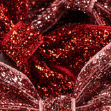 Konges Slojd micki bow hair clips red glitter/rose glitter,4 pack