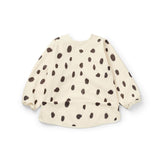 Elodie dalmatian dots grande longsleeved baby bib