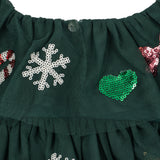 Konges Slojd yvonne christmas festive dress, hunter green