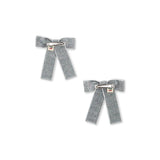 Konges Slojd juliette bow hair clips, silver