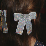 Konges Slojd juliette bow hair clips, silver